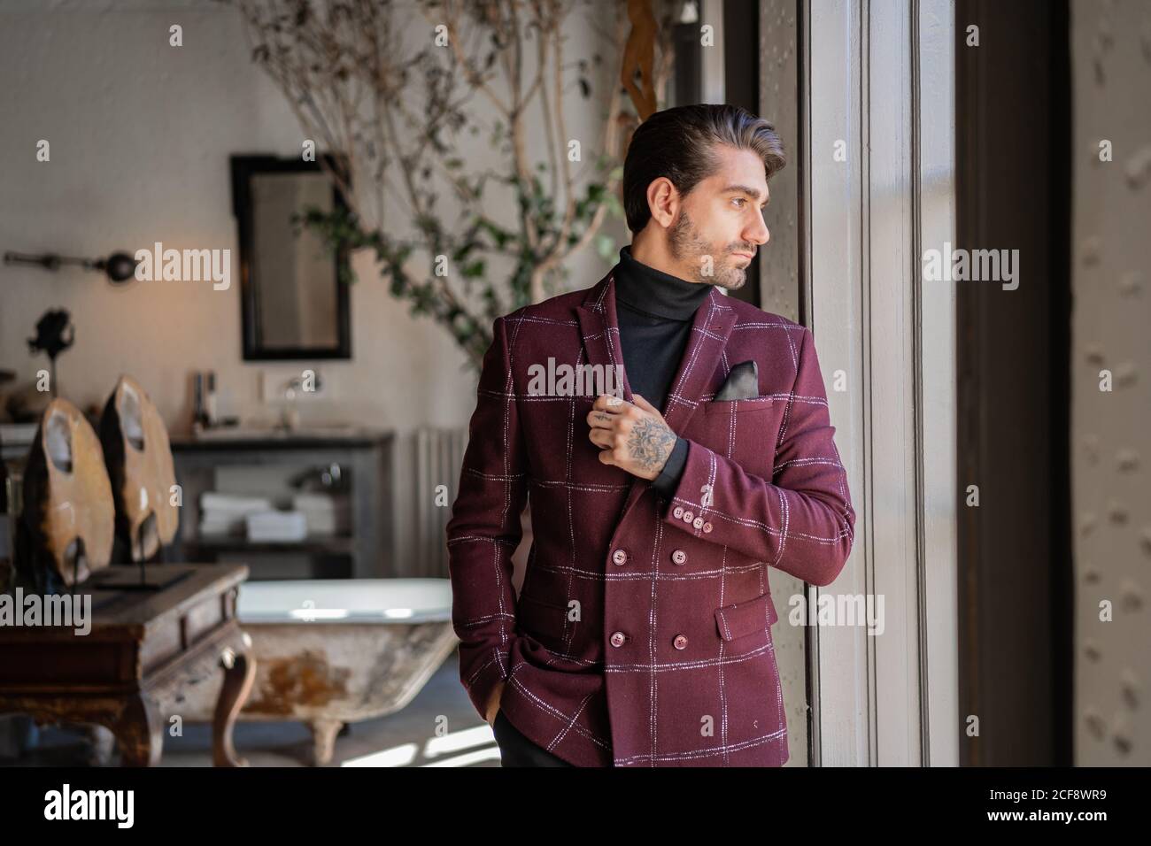 Black and green checkered jacket hi-res stock photography and images - Alamy