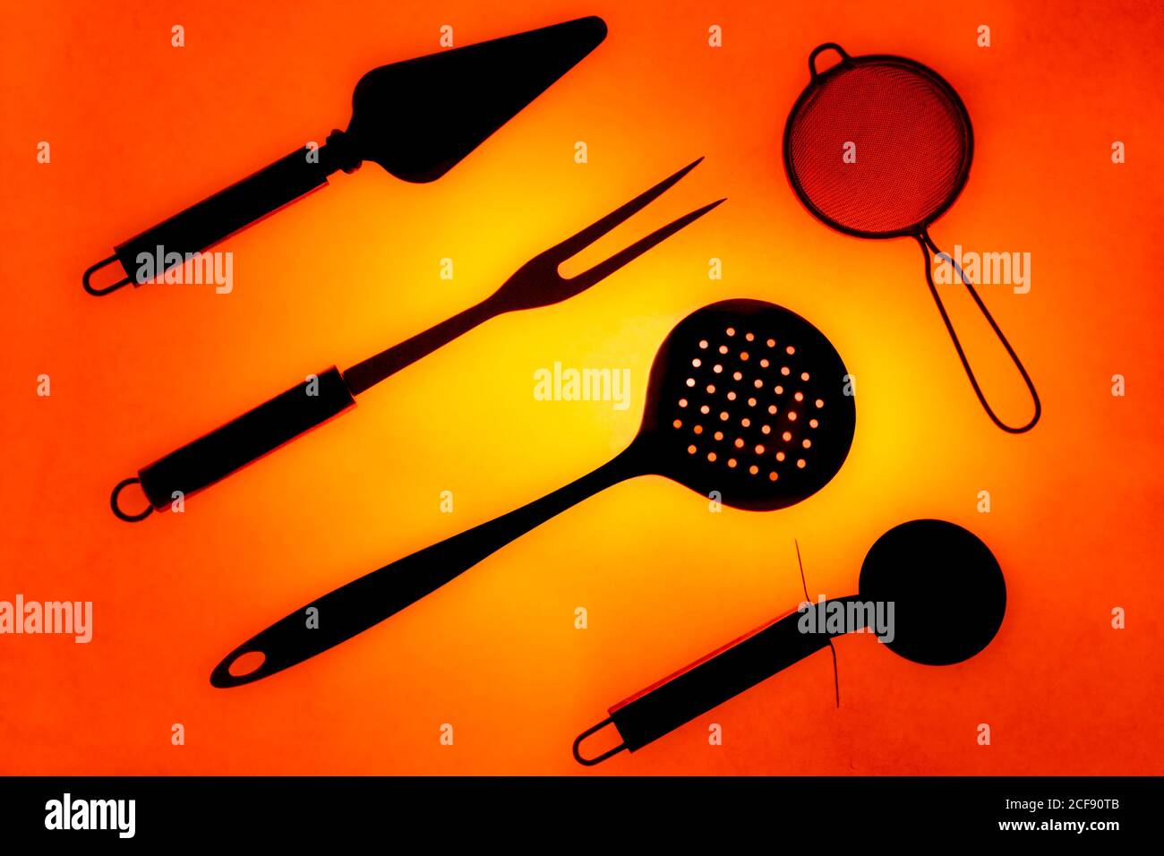 Kitchen utensils blue hires stock photography and images Alamy