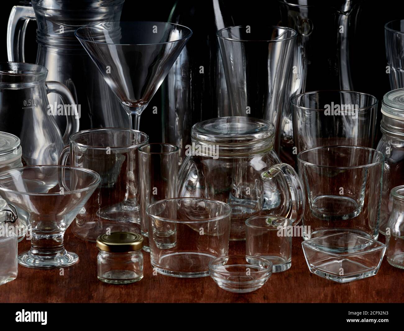 Empty transparent glass jars hi-res stock photography and images - Alamy