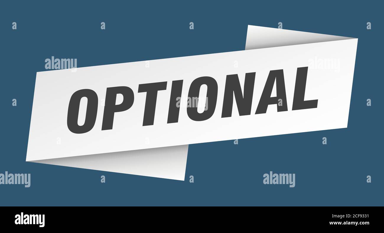 optional banner template. ribbon label sticker. sign Stock Vector Image