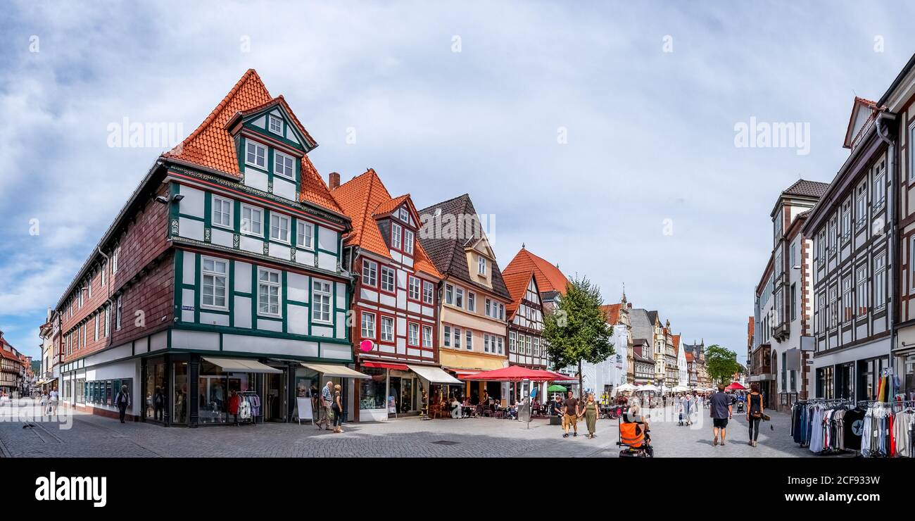 Historical timbered houses in Hameln, Germany Stock Photo Alamy