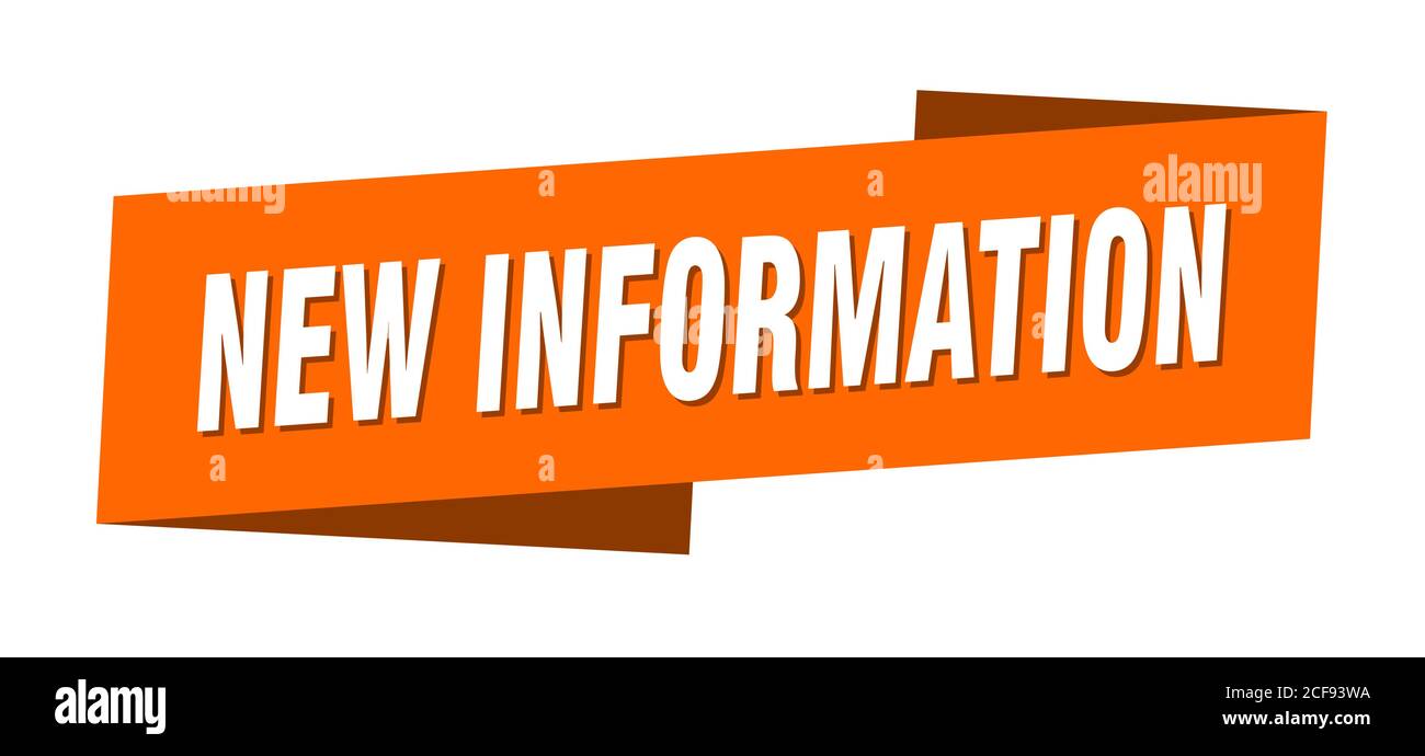 New Informaiton new information banner template. ribbon label sticker. sign Stock ...