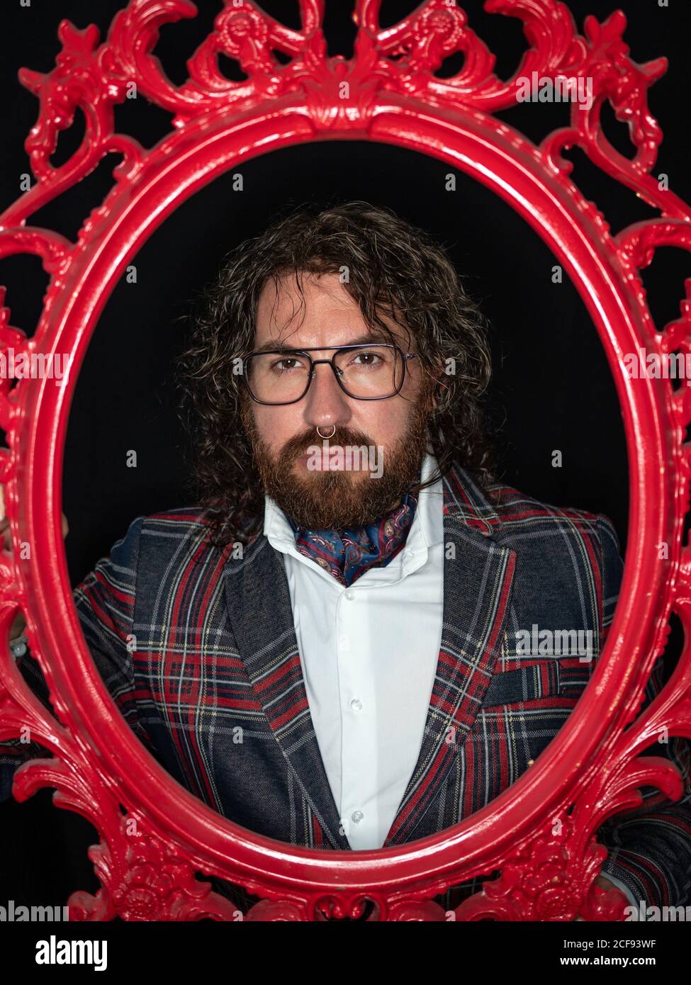 Curly red hair beard male hi-res stock photography and images - Alamy