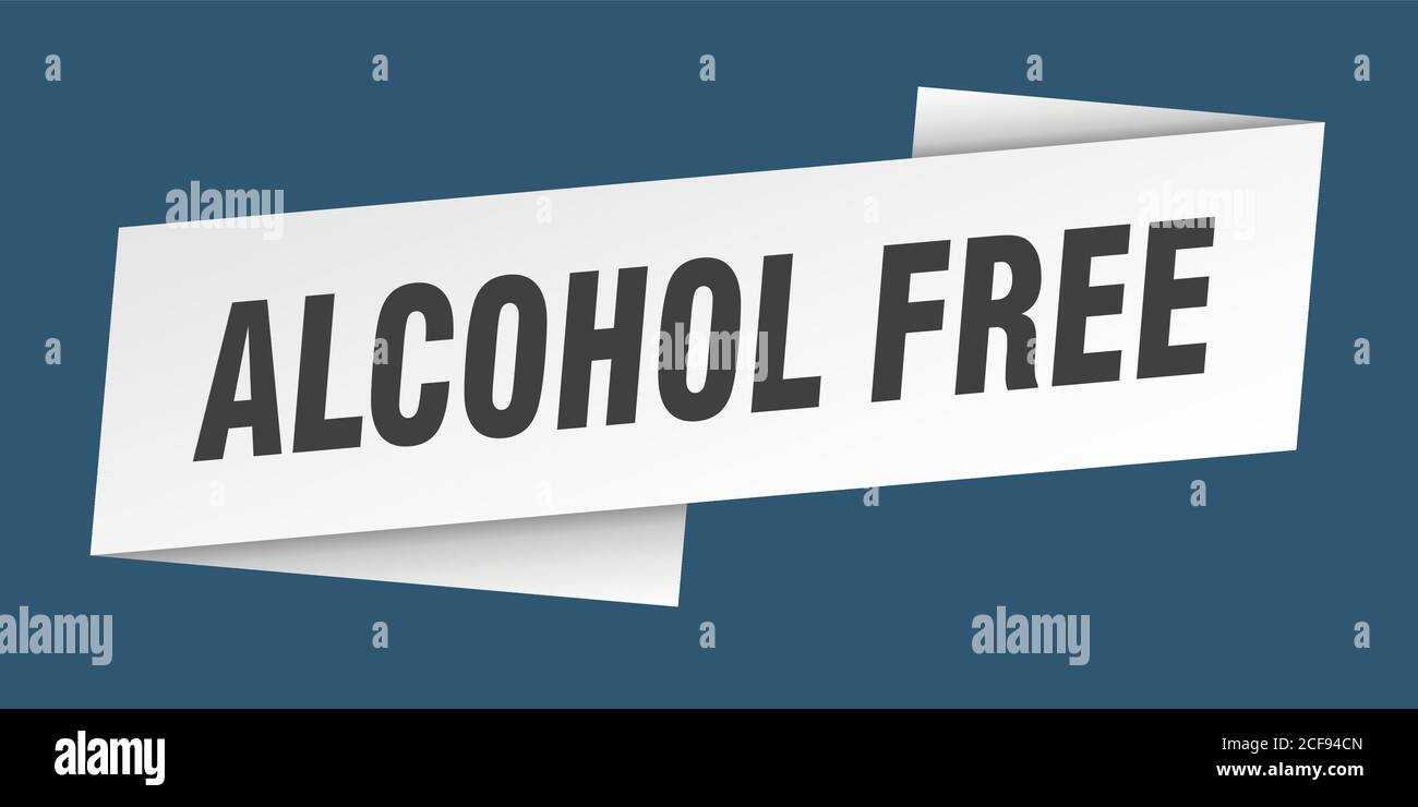 alcohol free banner template. ribbon label sticker. sign Stock Vector ...