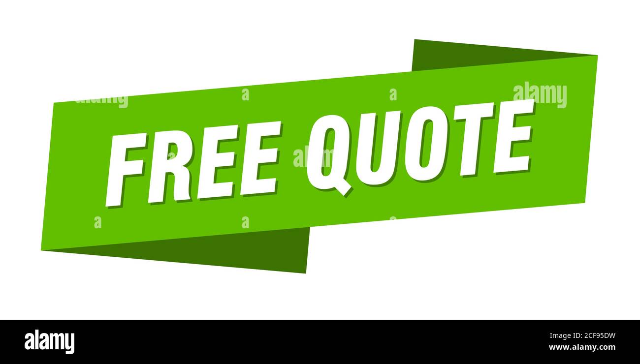 free quote banner template. ribbon label sticker. sign Stock Vector ...