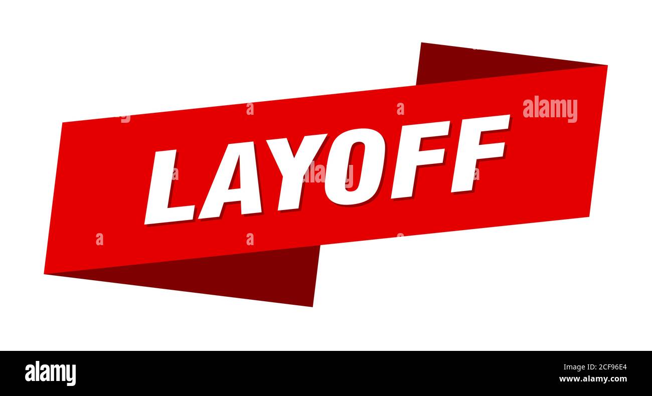 layoff banner template. ribbon label sticker. sign Stock Vector Image ...