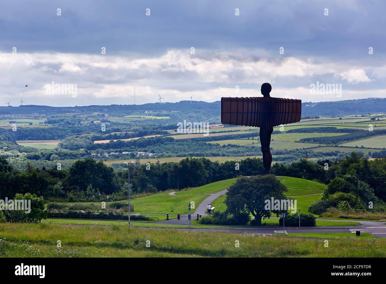The iconic 'Angel of the North' Gateshead steel sculpture by sculptor Antony Gormley, Stock Photo