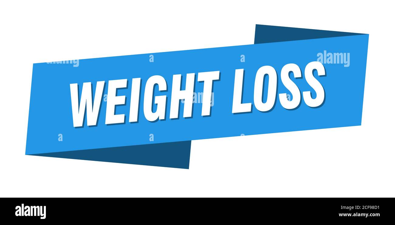 weight loss banner template. ribbon label sticker. sign Stock Vector