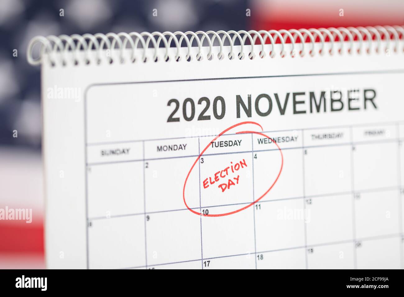 November 3 2020 Election day concept Desk calendar with November 3rd November 3 2020 Election day concept Desk calendar with November 3rd