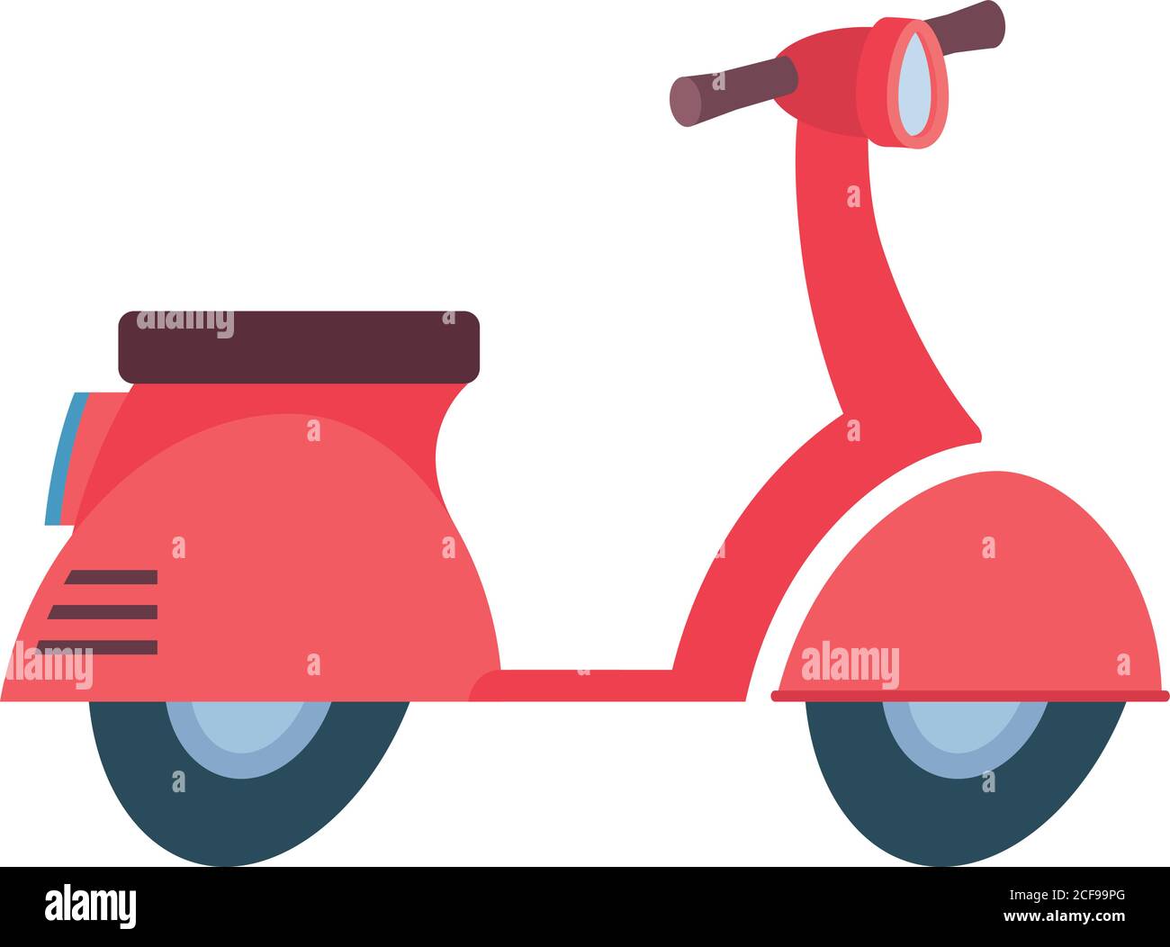 Retro style illustration of a motorbike. Stock Vector