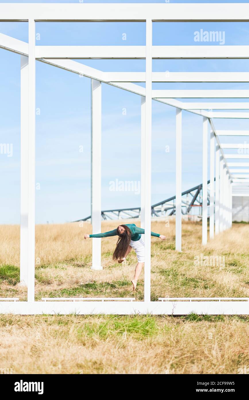 Woman bending steel bar hires stock photography and images Alamy
