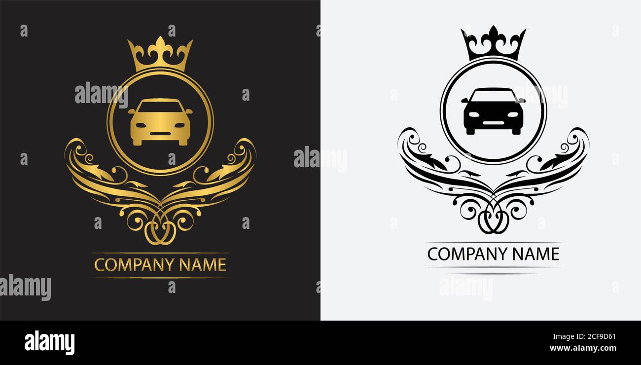 car logo template luxury royal vector company decorative emblem with