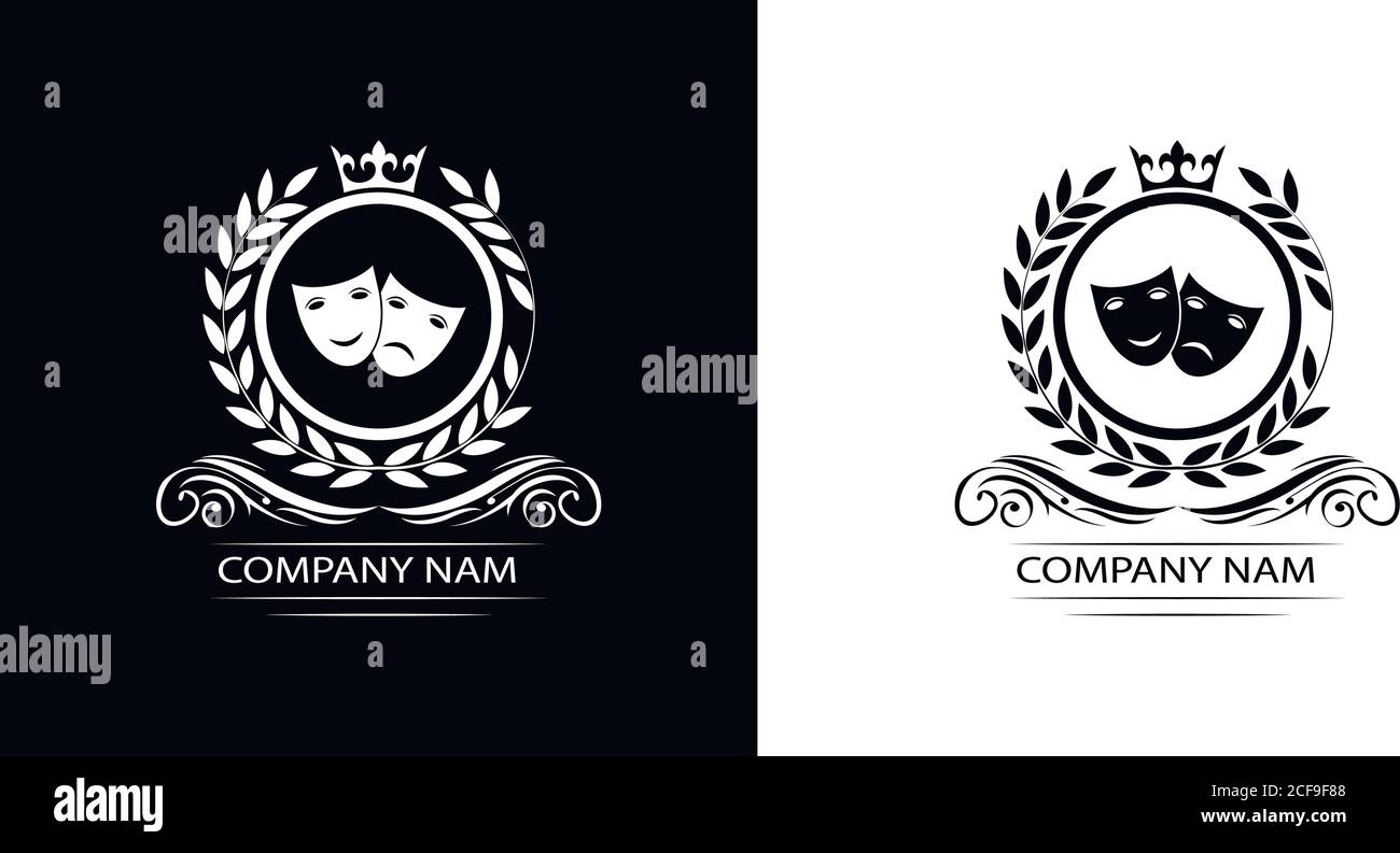 theatre logo template luxury royal vector theatre company decorative ...