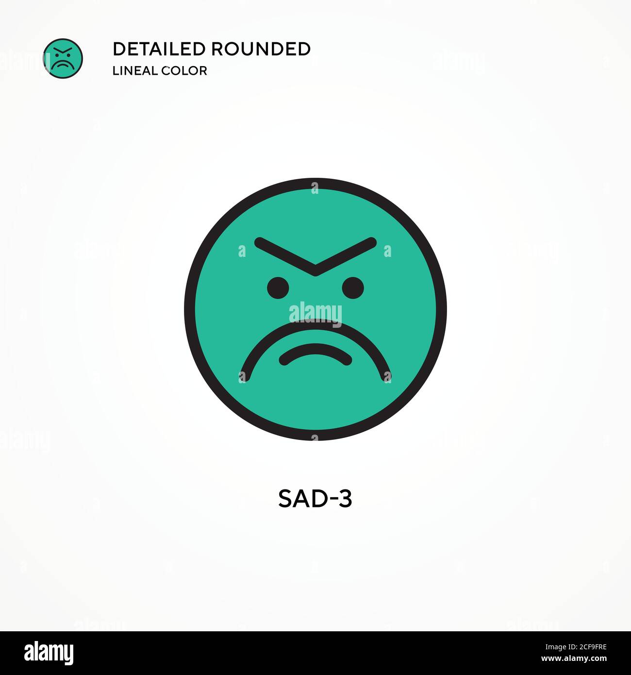 Sad-3 vector icon. Modern vector illustration concepts. Easy to edit ...