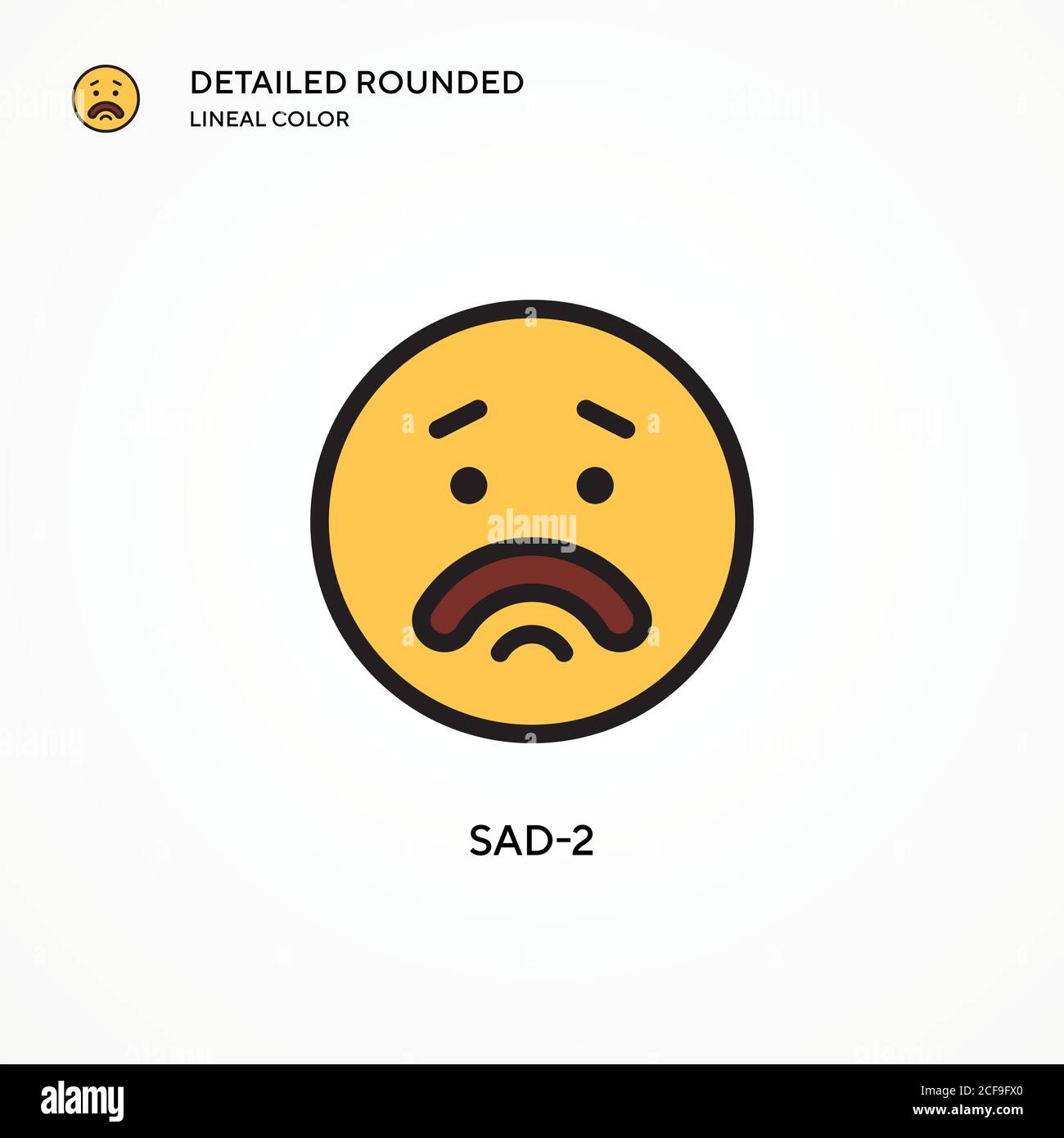 Sad-2 vector icon. Modern vector illustration concepts. Easy to edit ...