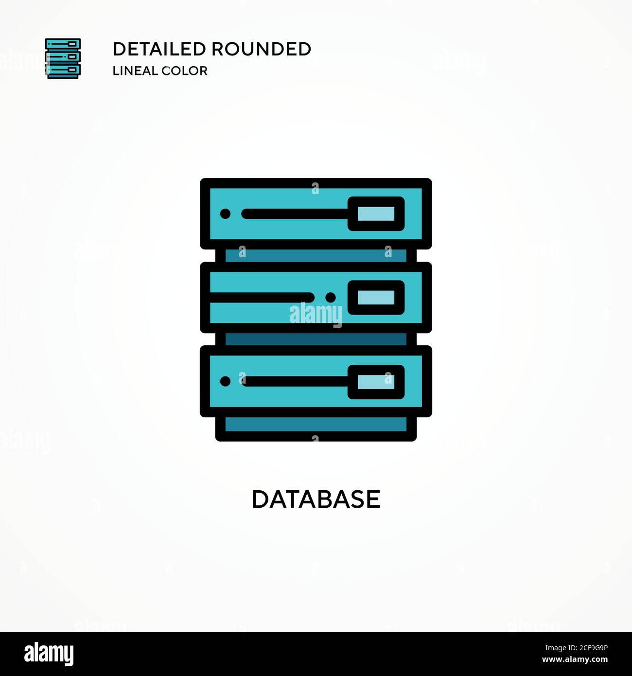 Database vector icon. Modern vector illustration concepts. Easy to edit ...