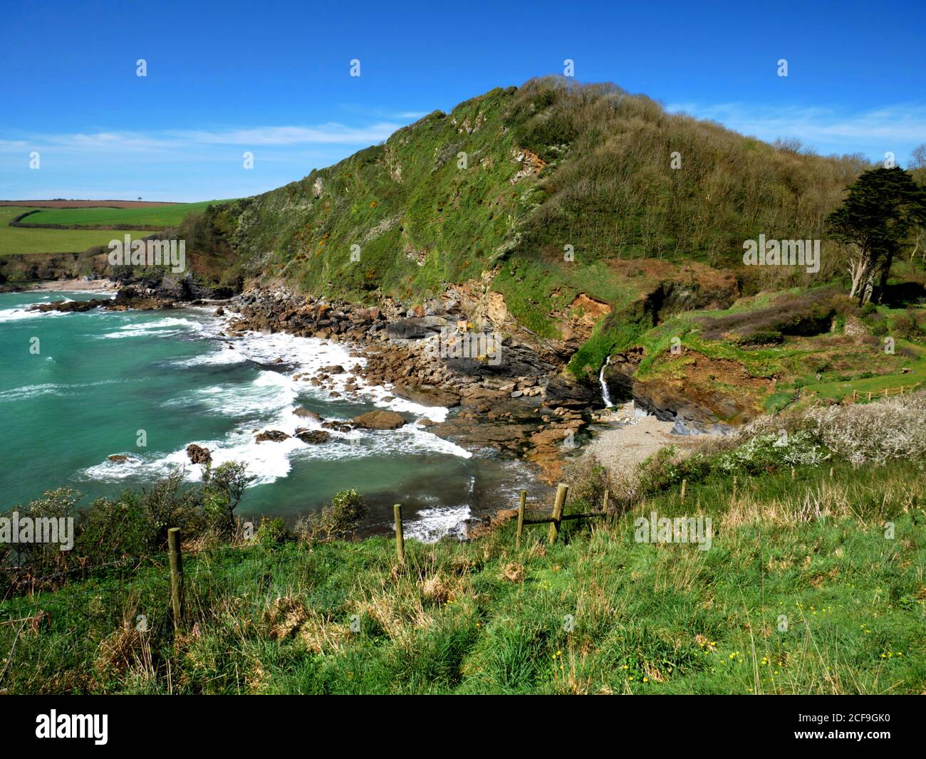 Hallane beach near Trenarren, St Austell, Cornwall Stock Photo Alamy
