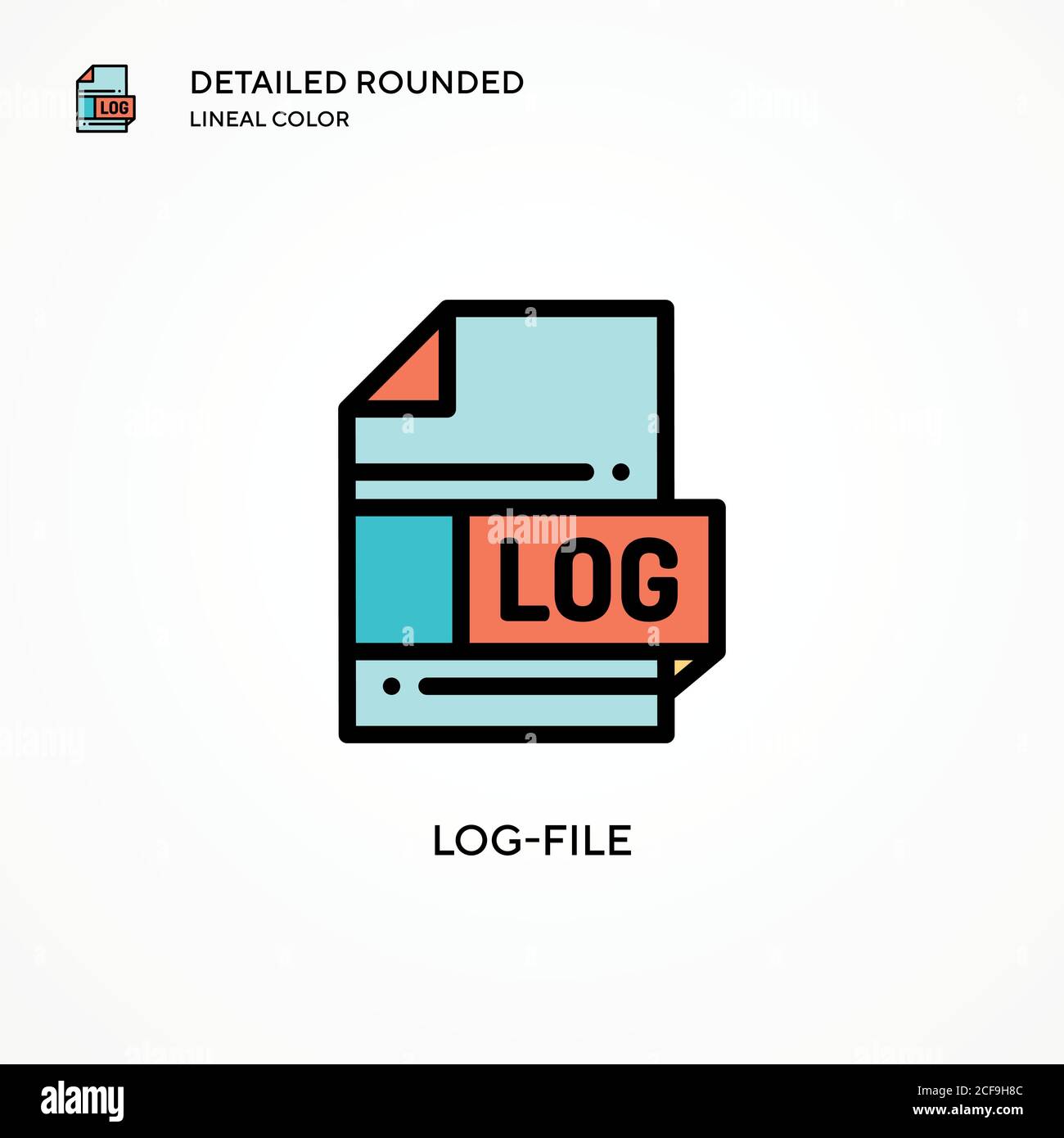 Log-file vector icon. Modern vector illustration concepts. Easy to edit and customize. Stock Vector