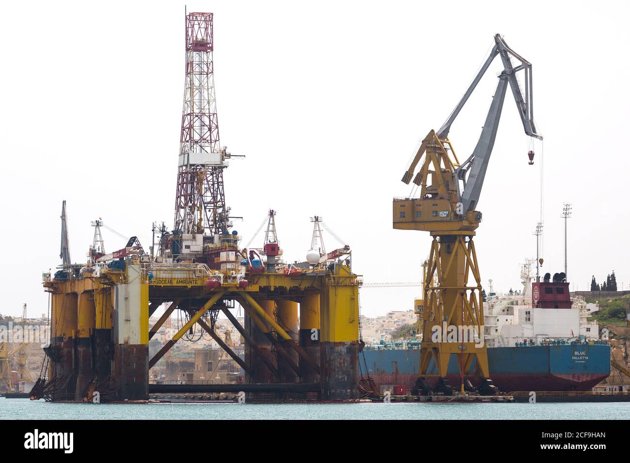 SHIP REPAIR YARDS. Gibraltar Stock Photo
