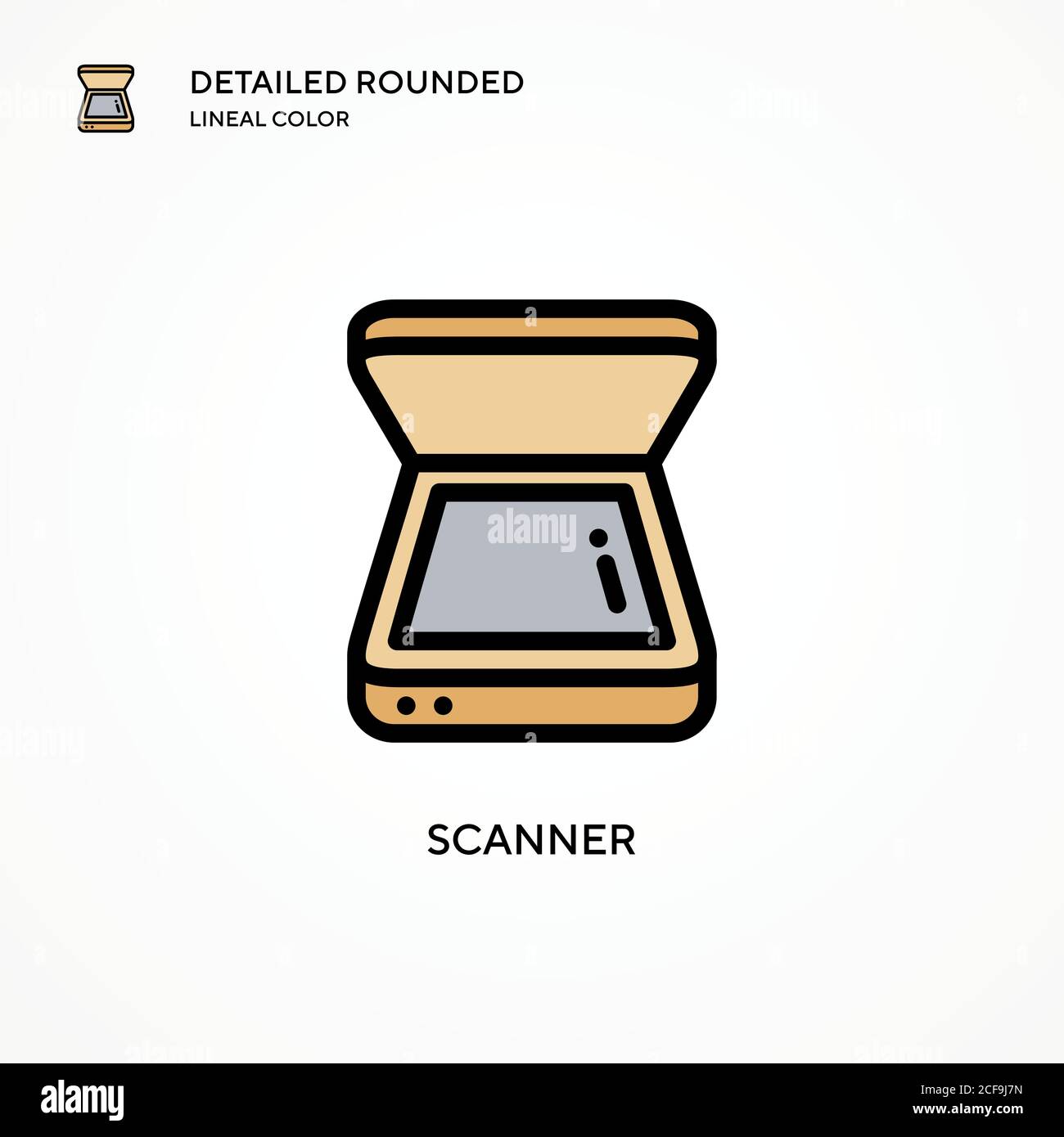 Scanner vector icon. Modern vector illustration concepts. Easy to edit and customize. Stock Vector