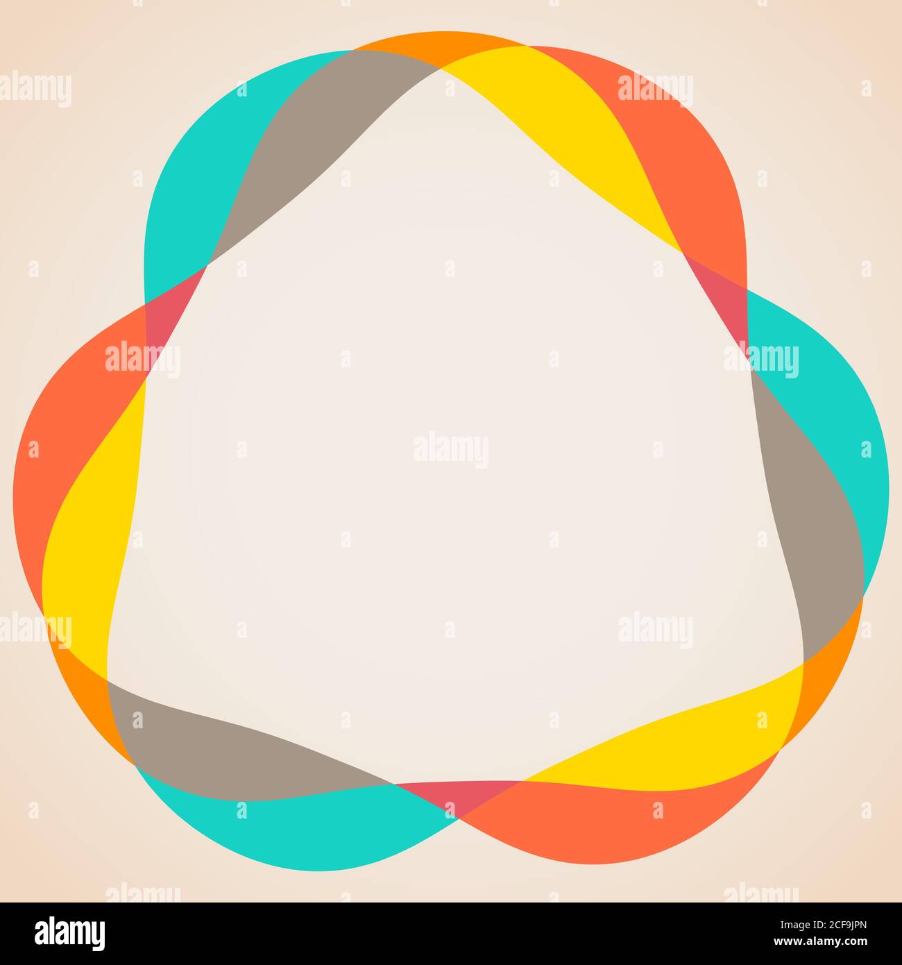 Design elements - colorful waves and dots. Vector frame  illustration. Stock Vector