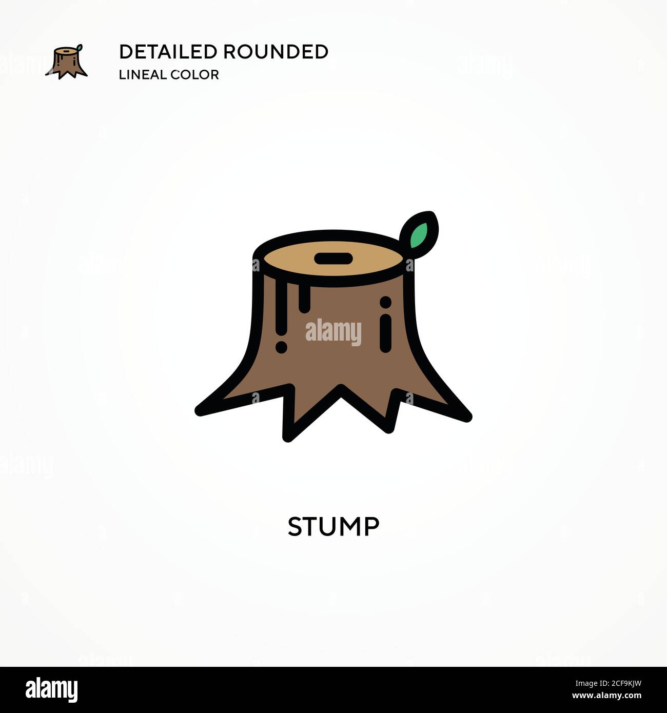 Stump vector icon. Modern vector illustration concepts. Easy to edit and customize. Stock Vector