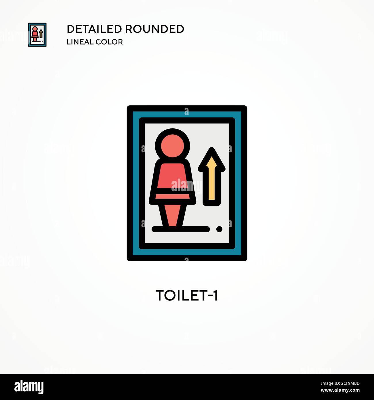 Toilet-1 vector icon. Modern vector illustration concepts. Easy to edit and customize. Stock Vector