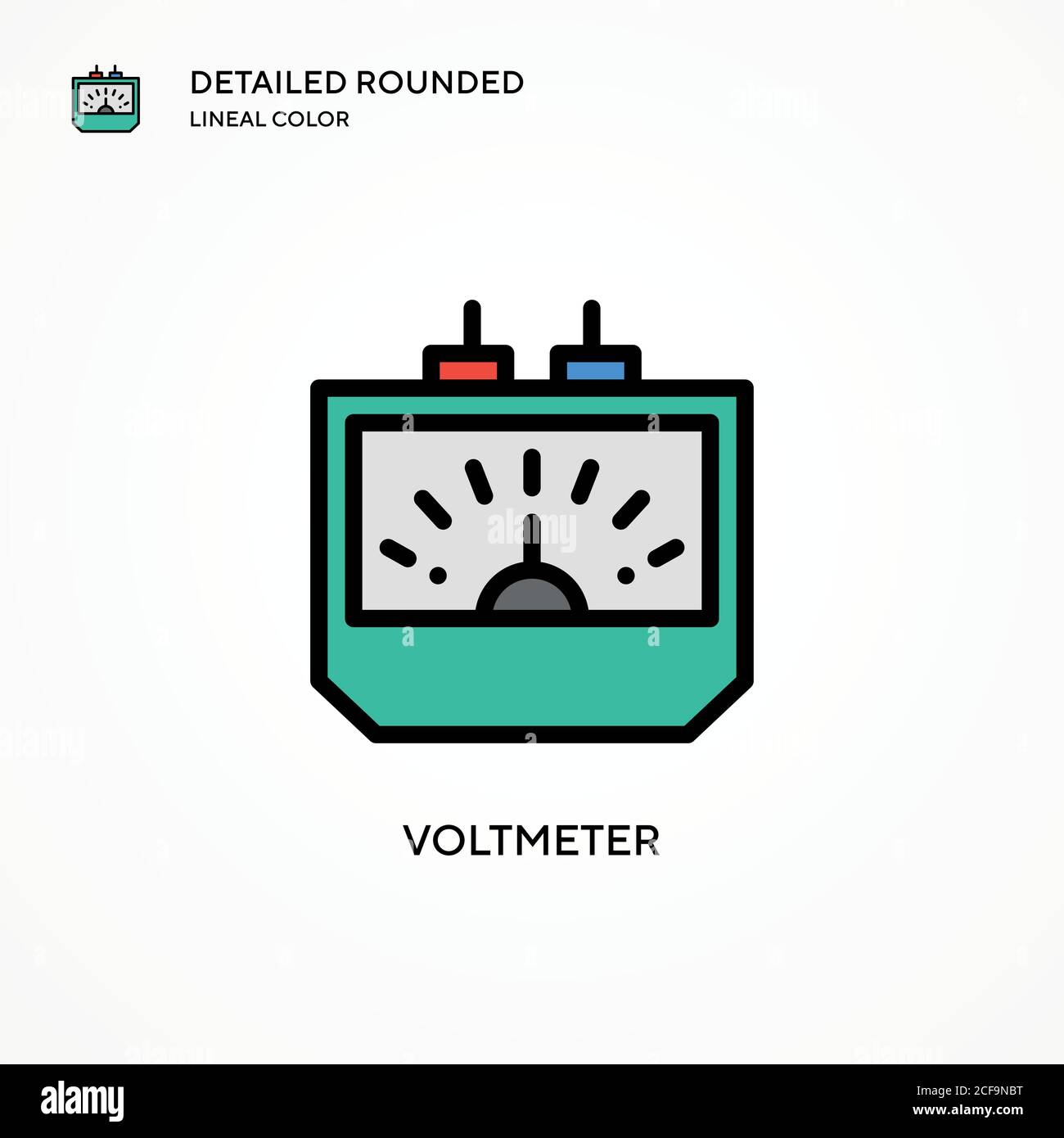 Voltmeter vector icon. Modern vector illustration concepts. Easy to