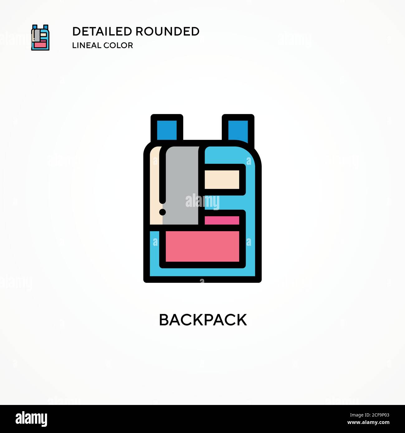 Backpack vector icon. Modern vector illustration concepts. Easy to edit ...