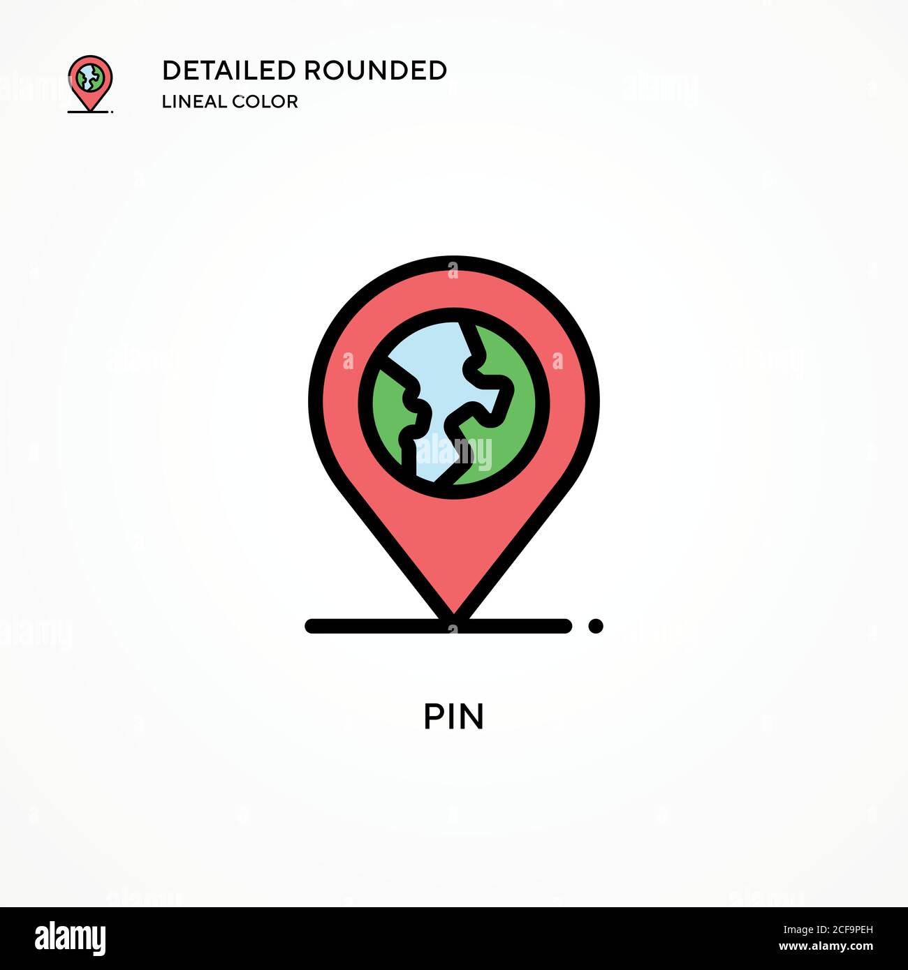 Pin vector icon. Modern vector illustration concepts. Easy to edit and ...