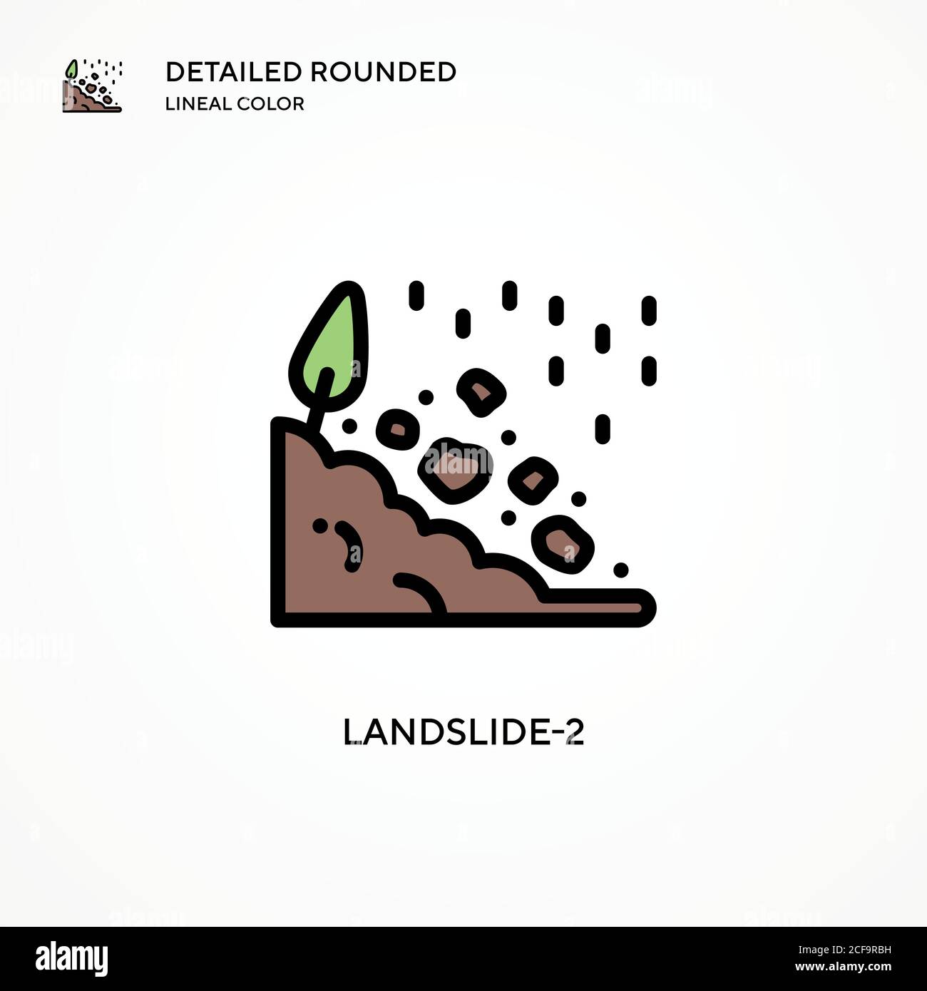 Landslide-2 vector icon. Modern vector illustration concepts. Easy to edit and customize. Stock Vector