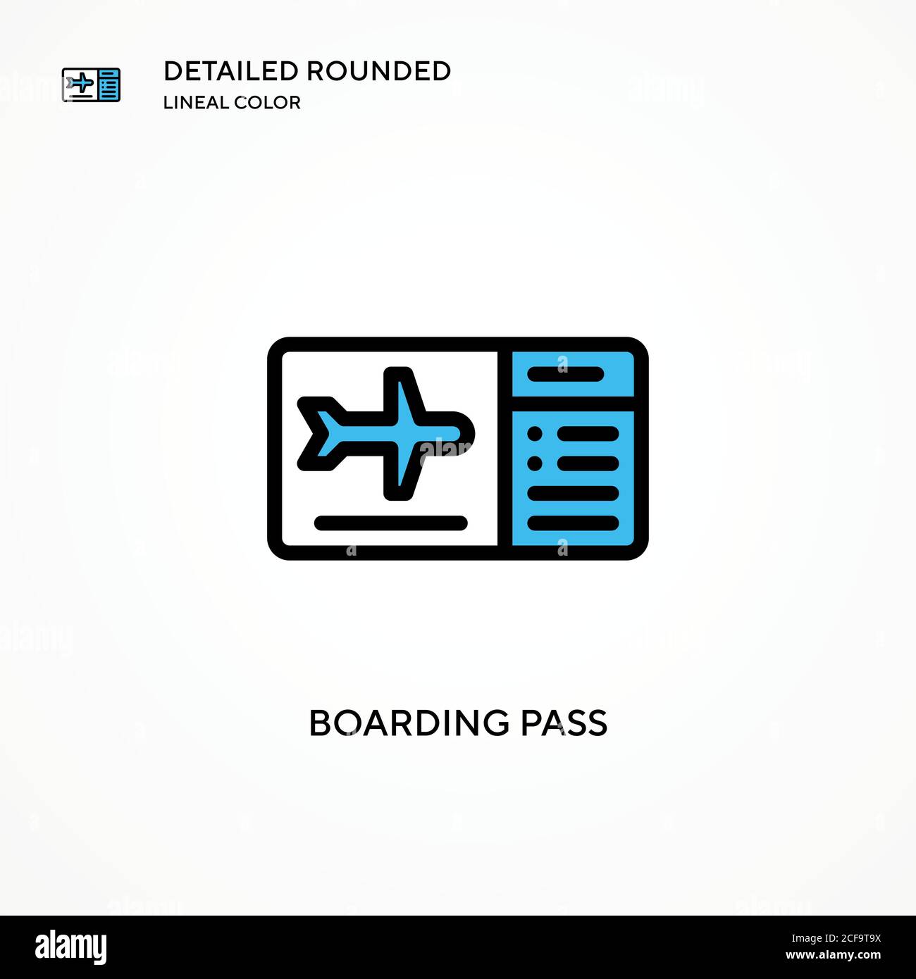 Boarding Pass Vector Icon Modern Vector Illustration Concepts Easy To Edit And Customize Stock 6029