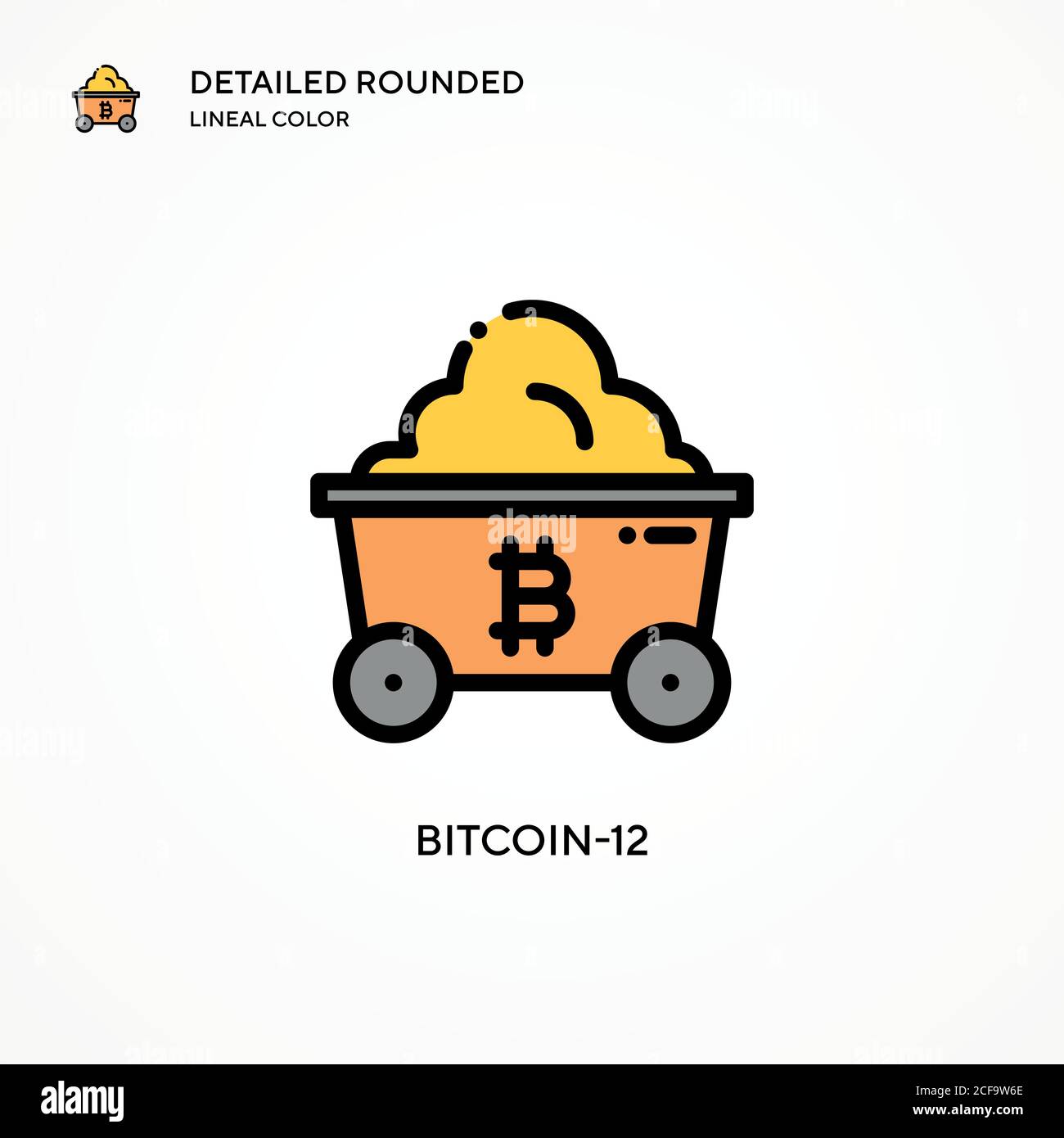Bitcoin-12 vector icon. Modern vector illustration concepts. Easy to edit and customize. Stock Vector