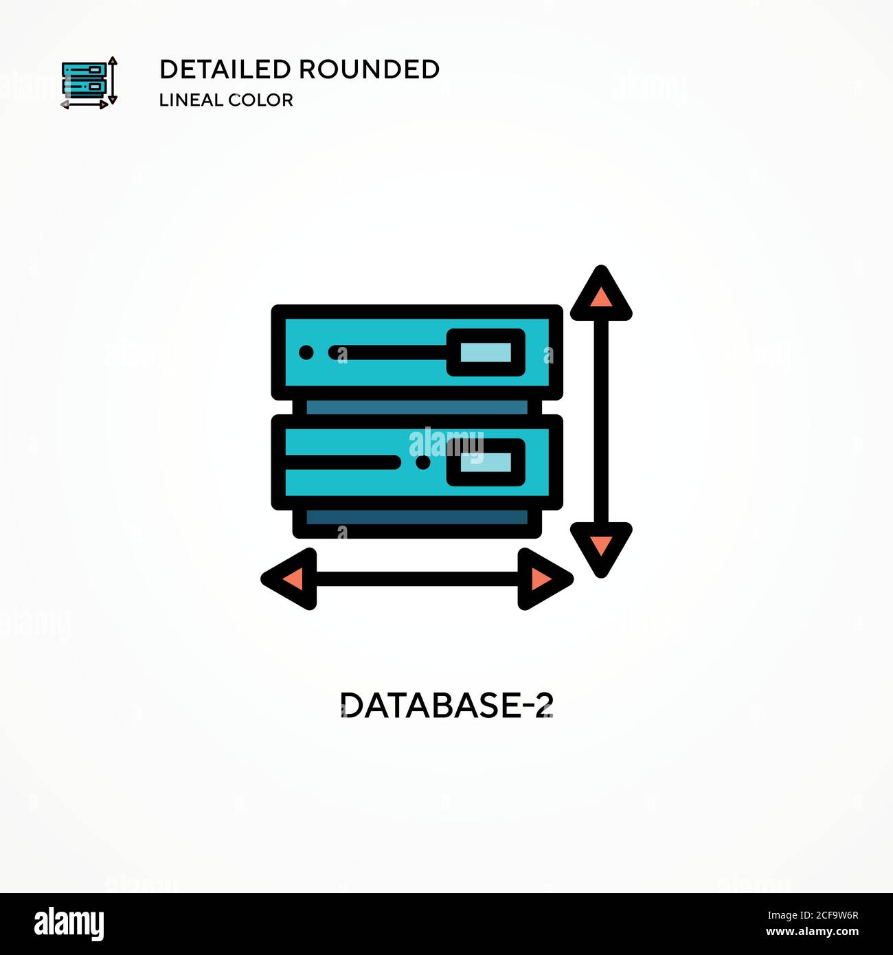 Database-2 vector icon. Modern vector illustration concepts. Easy to edit and customize. Stock Vector