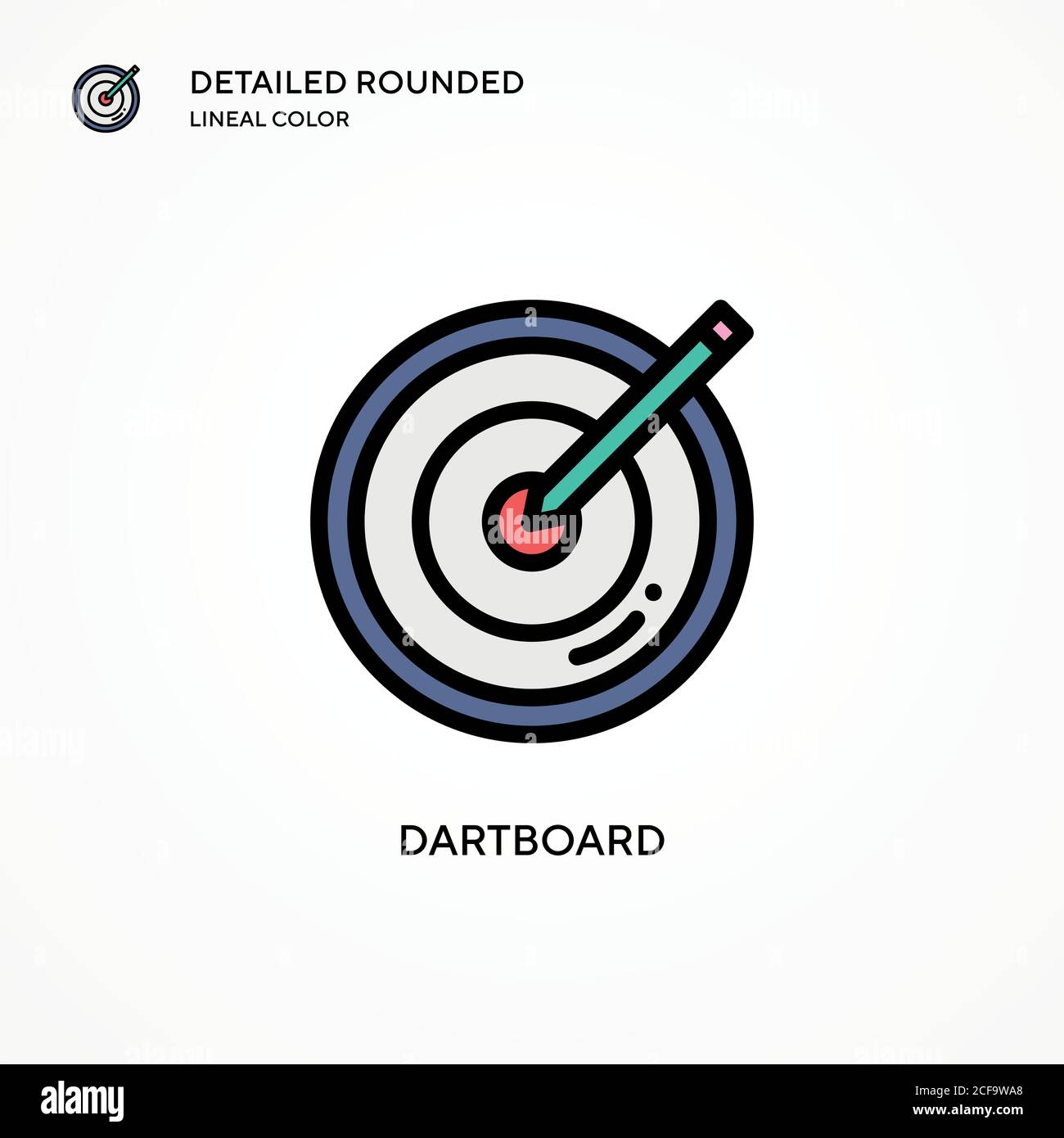 Dartboard vector icon. Modern vector illustration concepts. Easy to ...