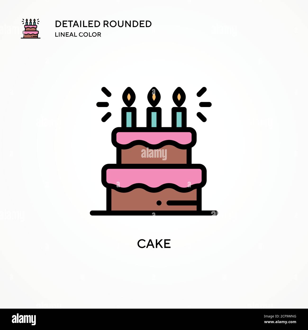 Cake vector icon. Modern vector illustration concepts. Easy to edit and ...