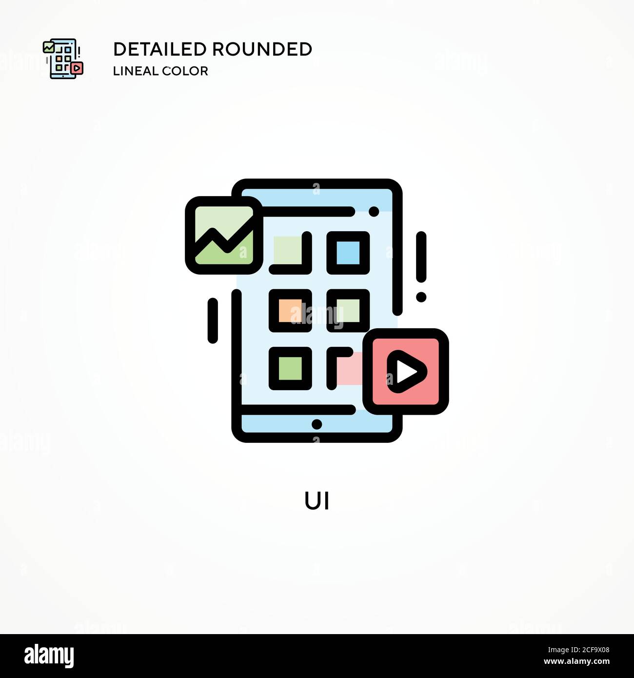 Ui vector icon. Modern vector illustration concepts. Easy to edit and customize. Stock Vector