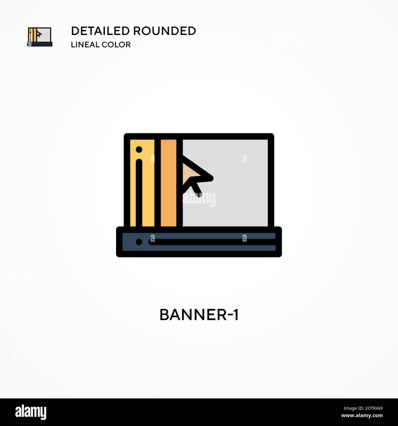 Banner-1 vector icon. Modern vector illustration concepts. Easy to edit and customize. Stock Vector