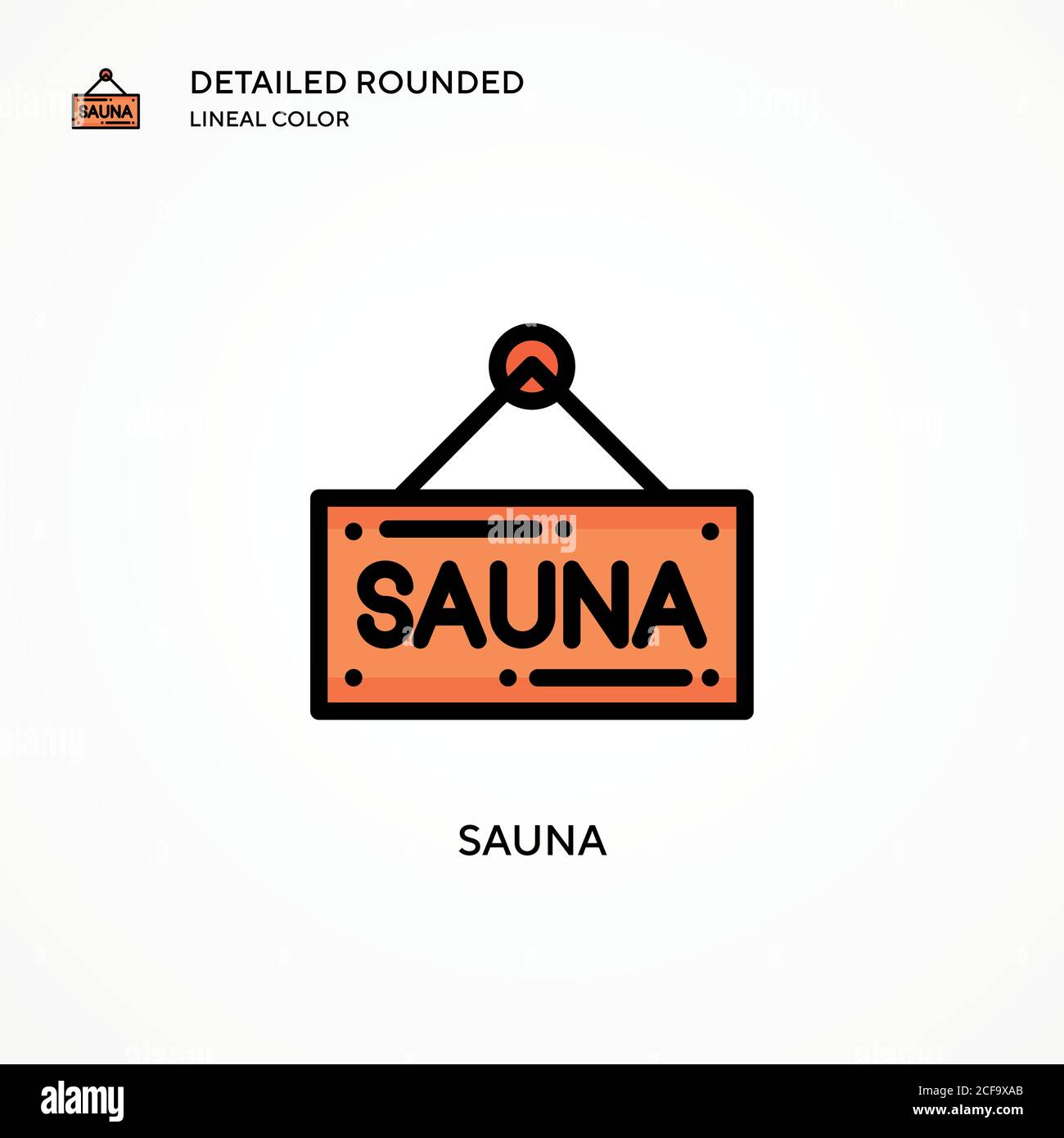 Sauna vector icon. Modern vector illustration concepts. Easy to edit ...
