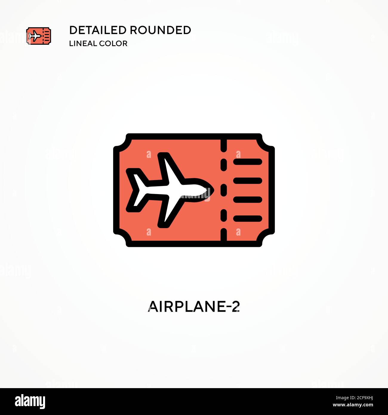 Airplane-2 vector icon. Modern vector illustration concepts. Easy to edit and customize. Stock Vector