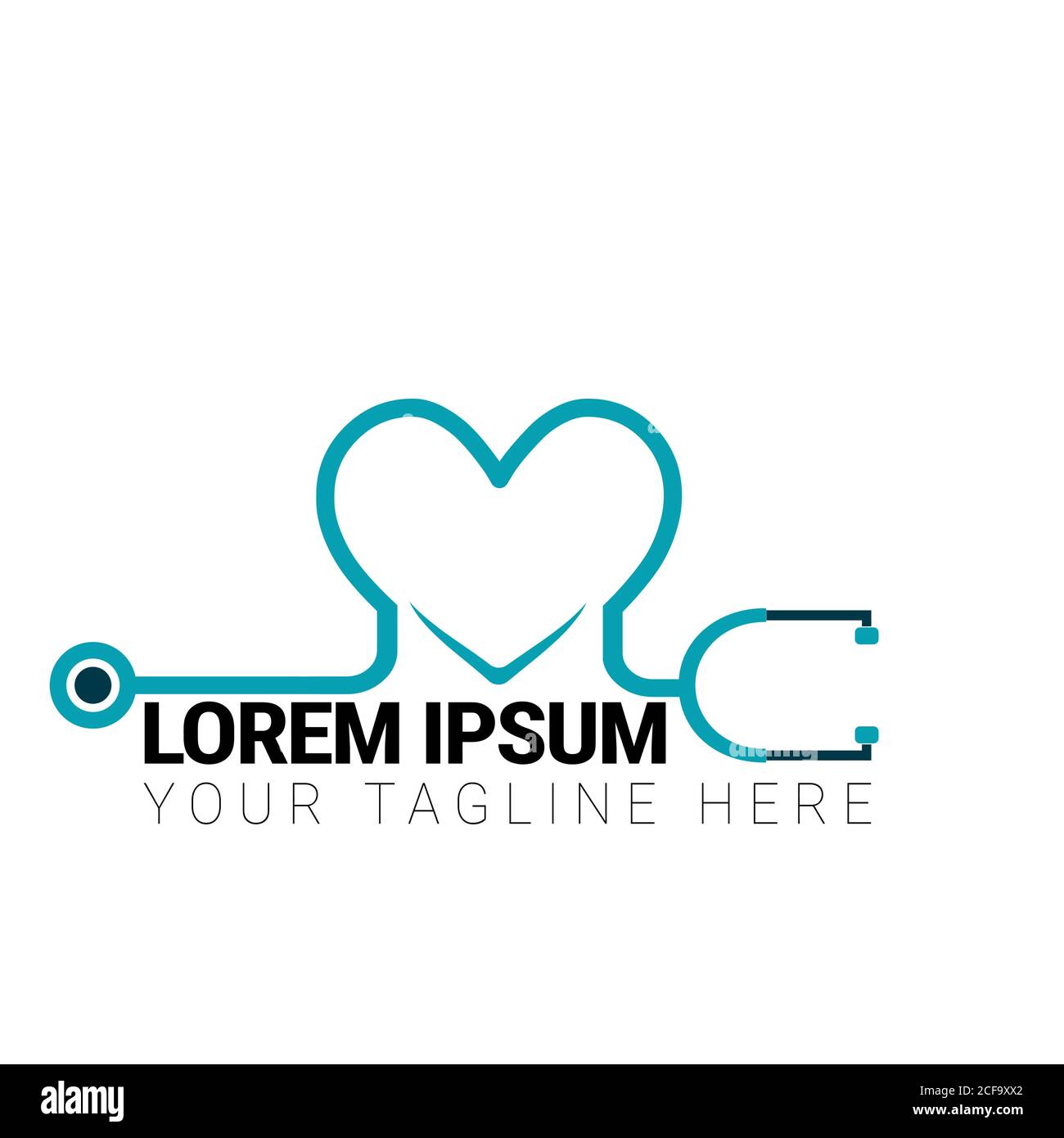 Cardiology doctor logo illustration vector design medical and health care symbols. Stock Vector
