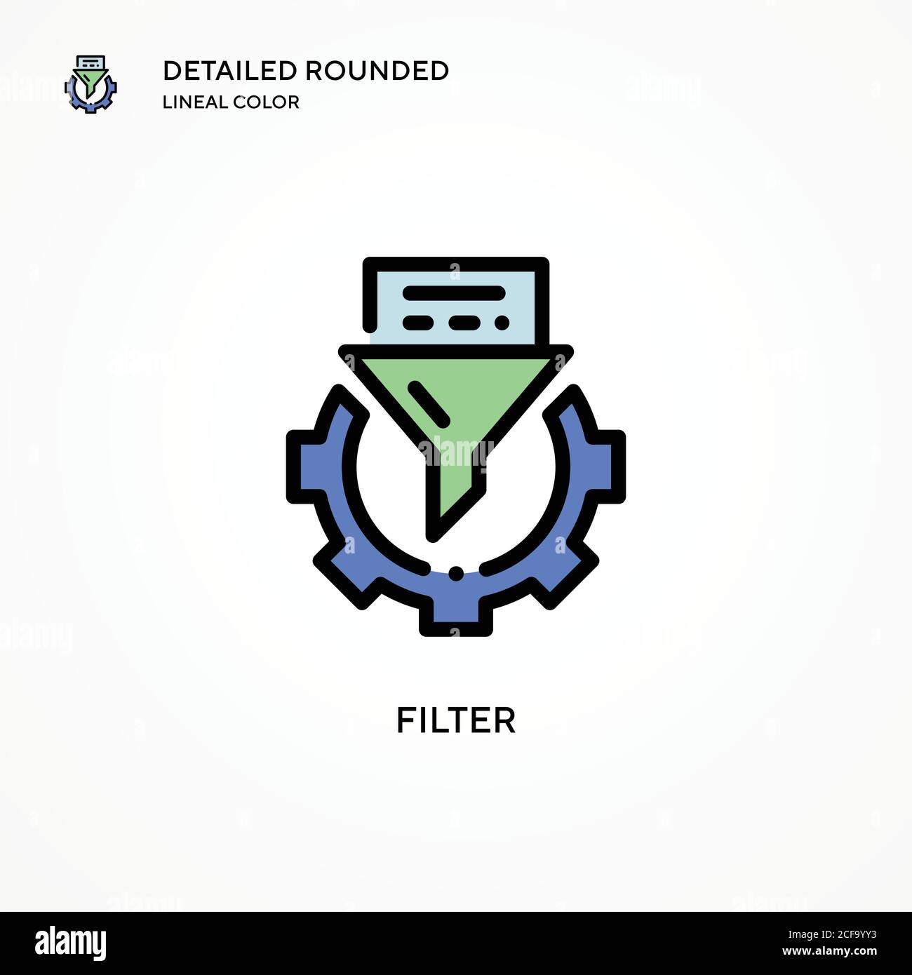Filter vector icon. Modern vector illustration concepts. Easy to edit ...