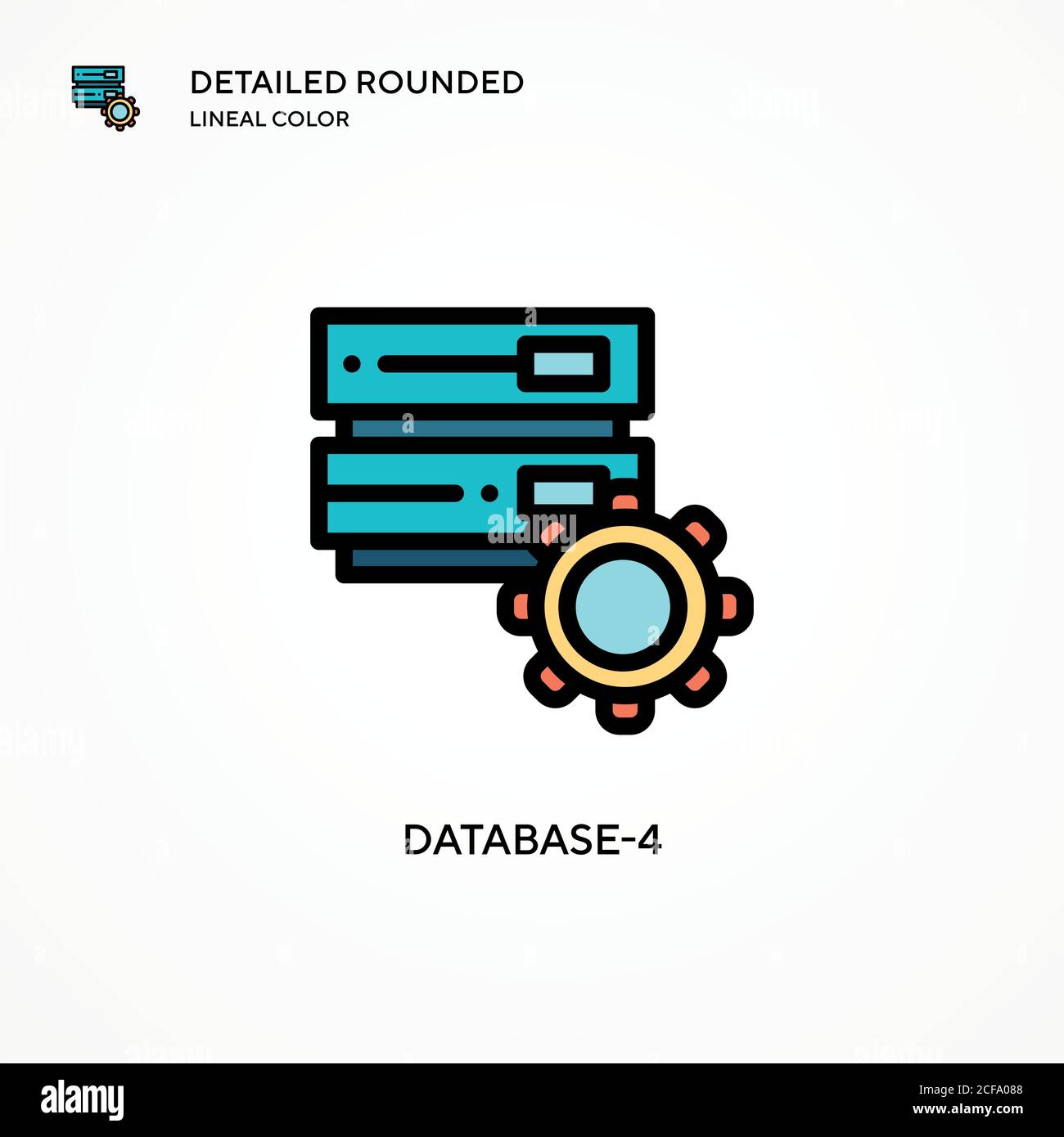 Database-4 vector icon. Modern vector illustration concepts. Easy to edit and customize. Stock Vector
