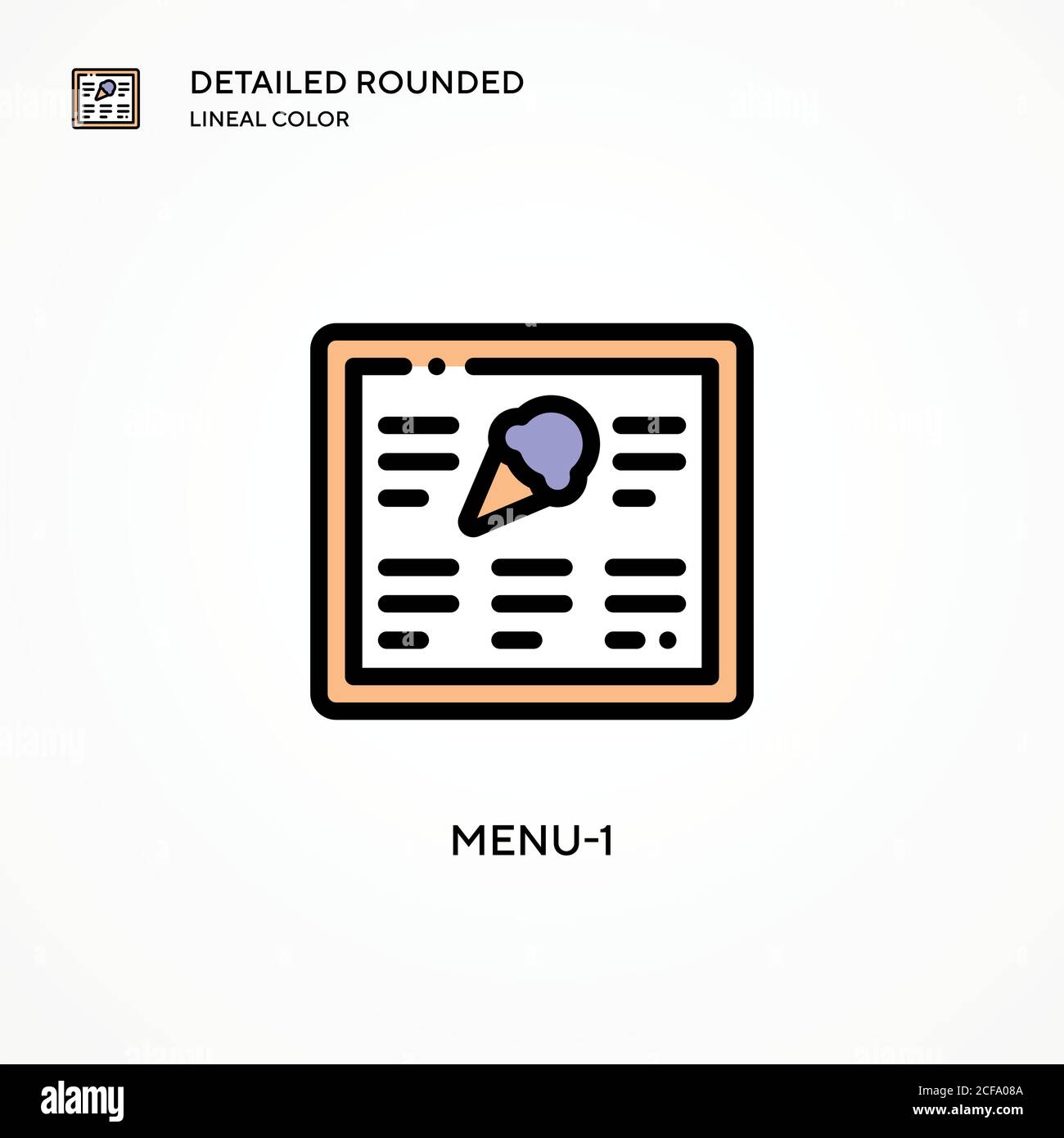 Menu-1 vector icon. Modern vector illustration concepts. Easy to edit ...