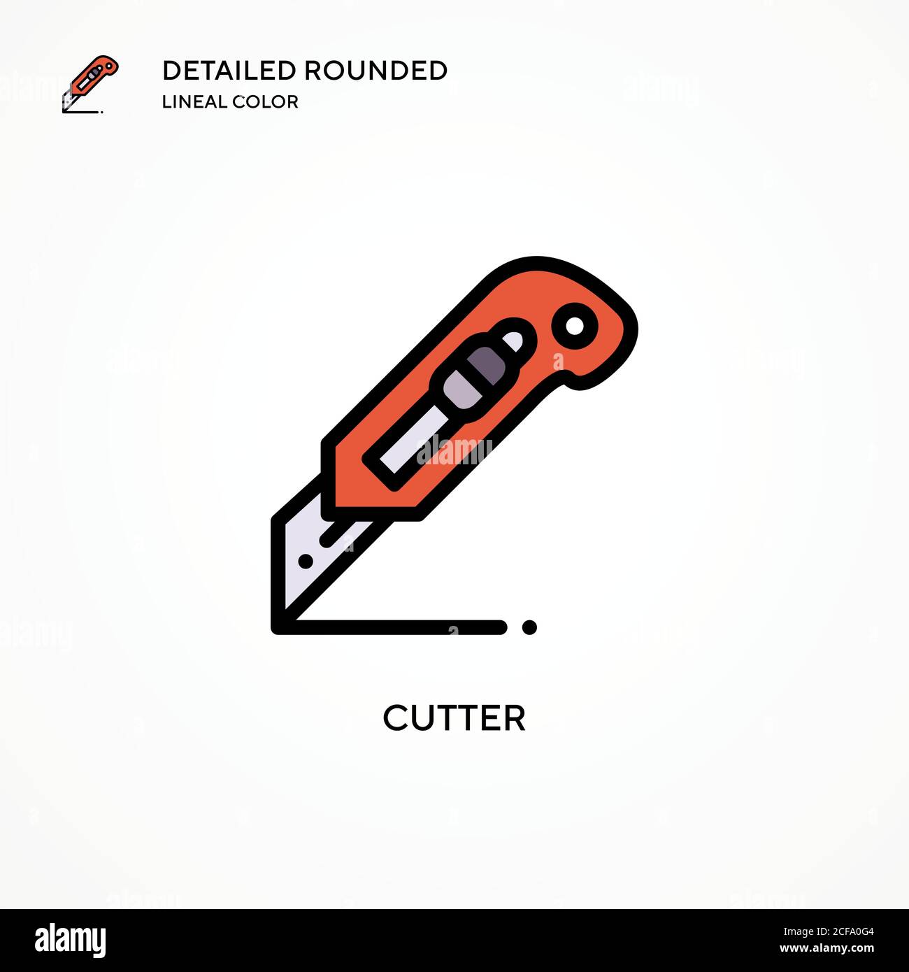 Cutter vector icon. Modern vector illustration concepts. Easy to edit ...
