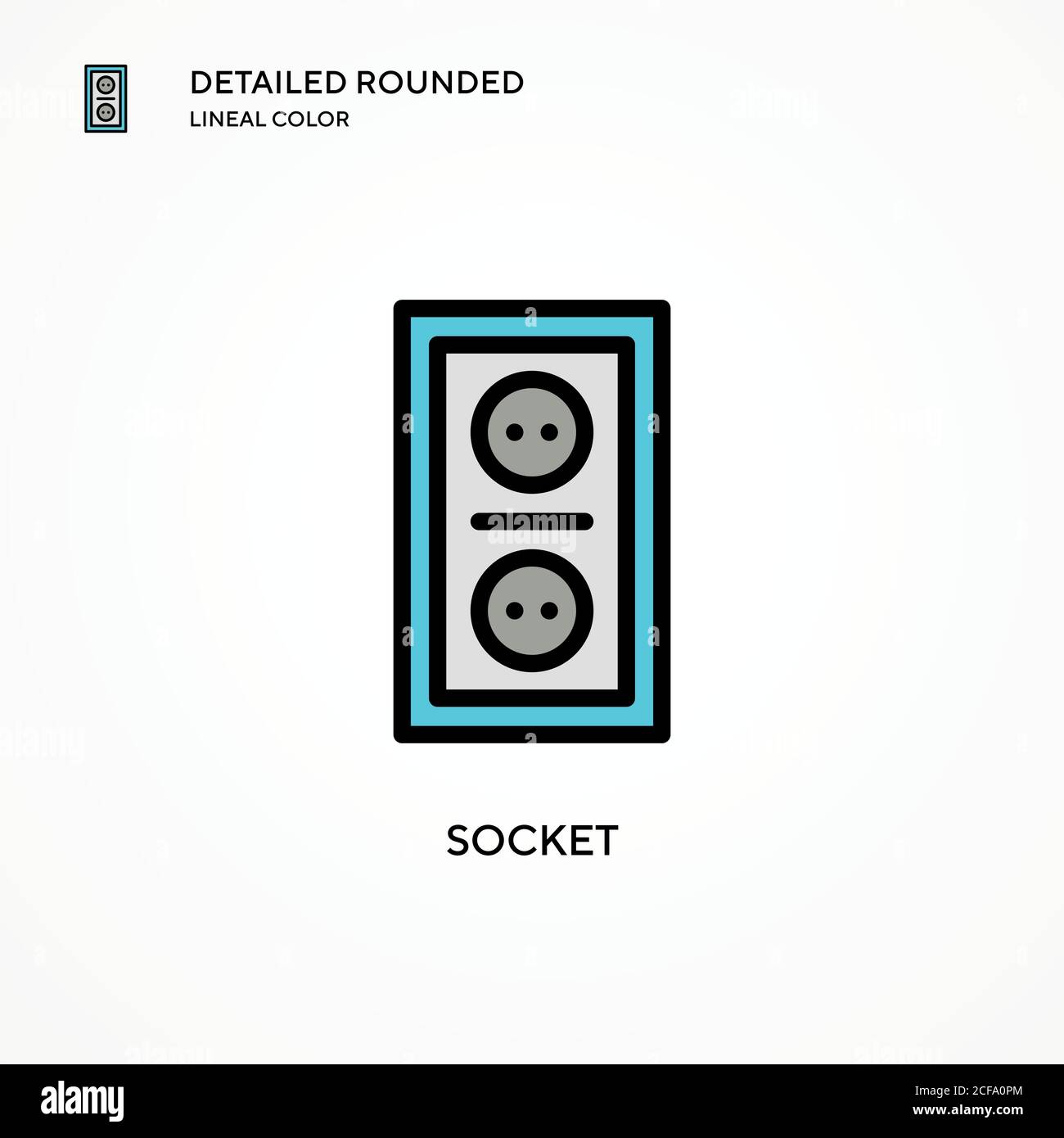 Socket vector icon. Modern vector illustration concepts. Easy to edit ...