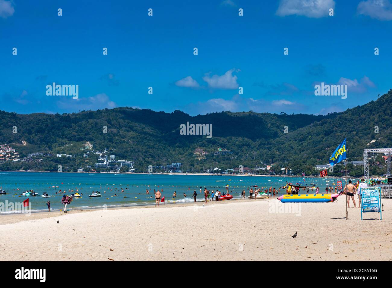 Landscape view of Patong Beach, Phuket, Thailand Stock Photo