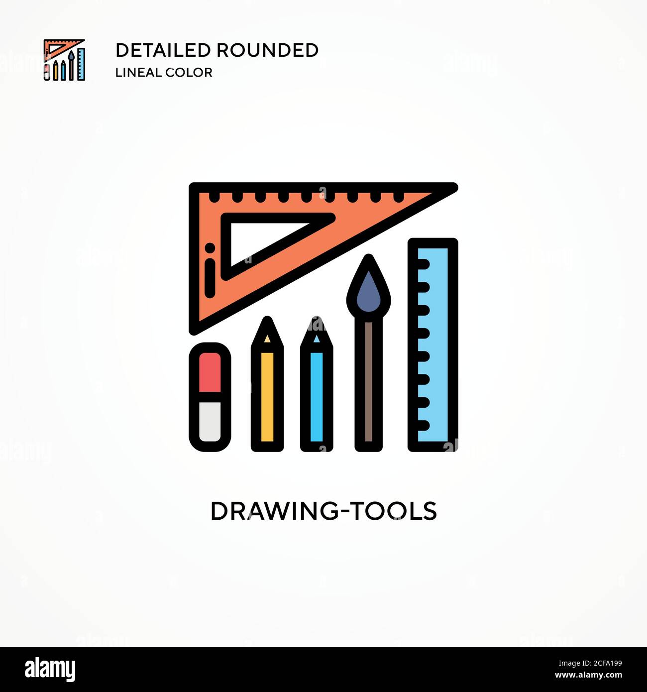 Drawing-tools vector icon. Modern vector illustration concepts. Easy to ...