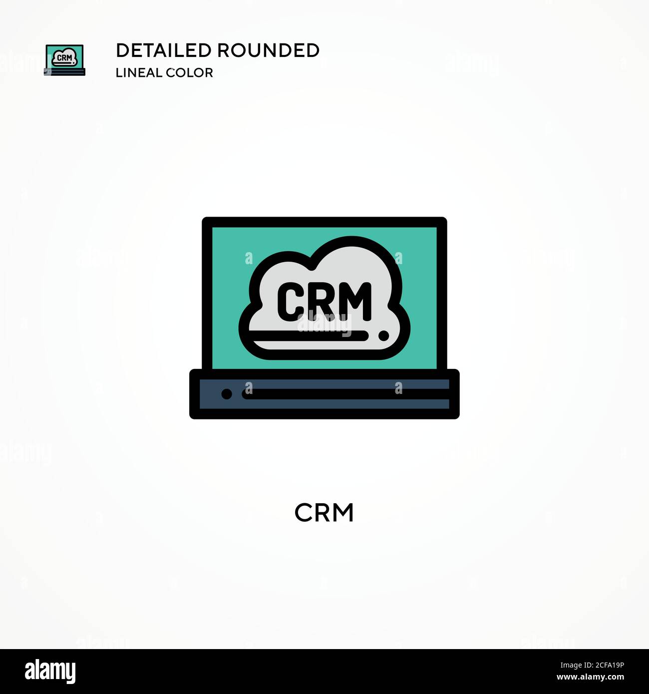 Crm vector icon. Modern vector illustration concepts. Easy to edit and ...