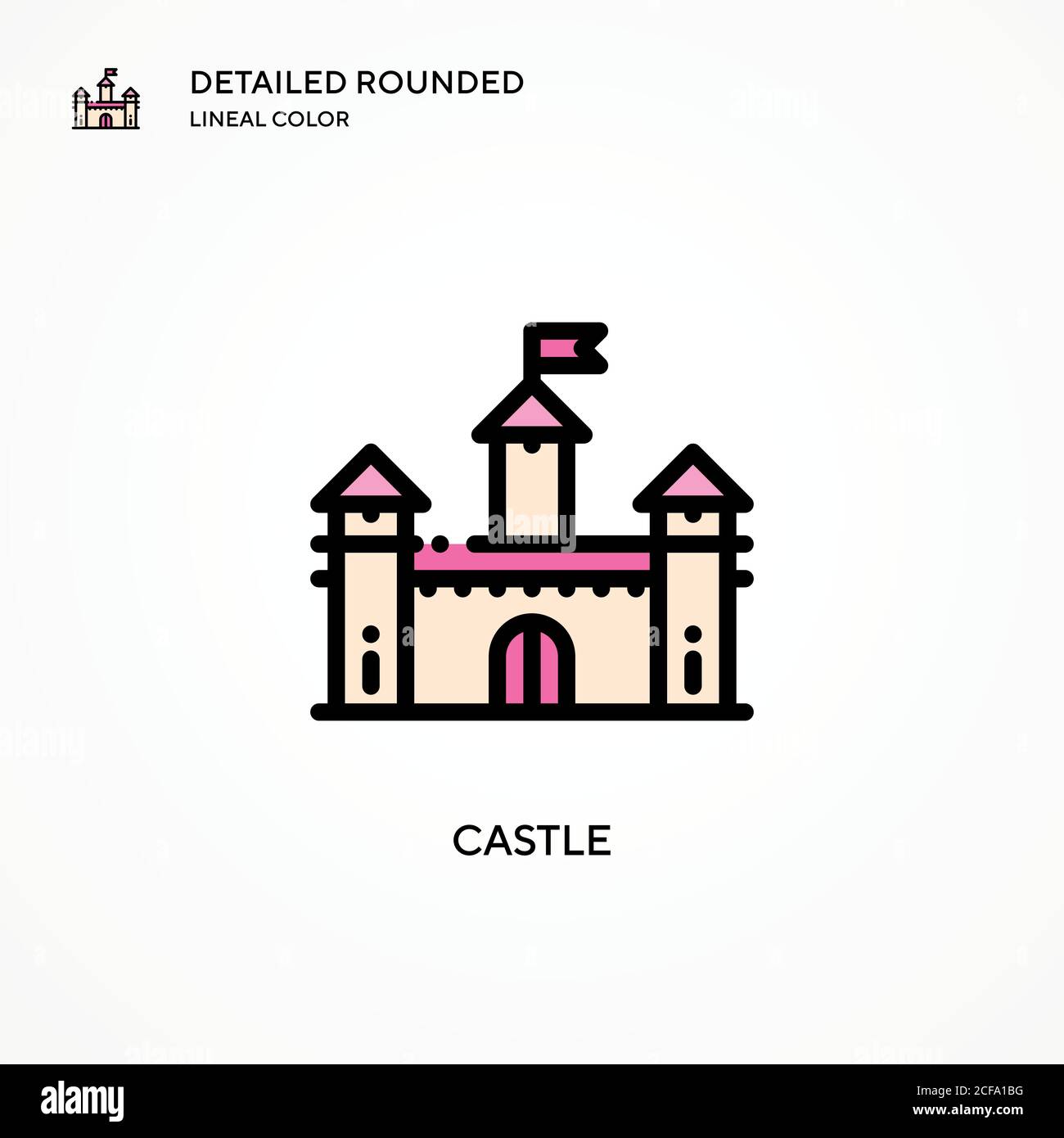 Castle vector icon. Modern vector illustration concepts. Easy to edit ...